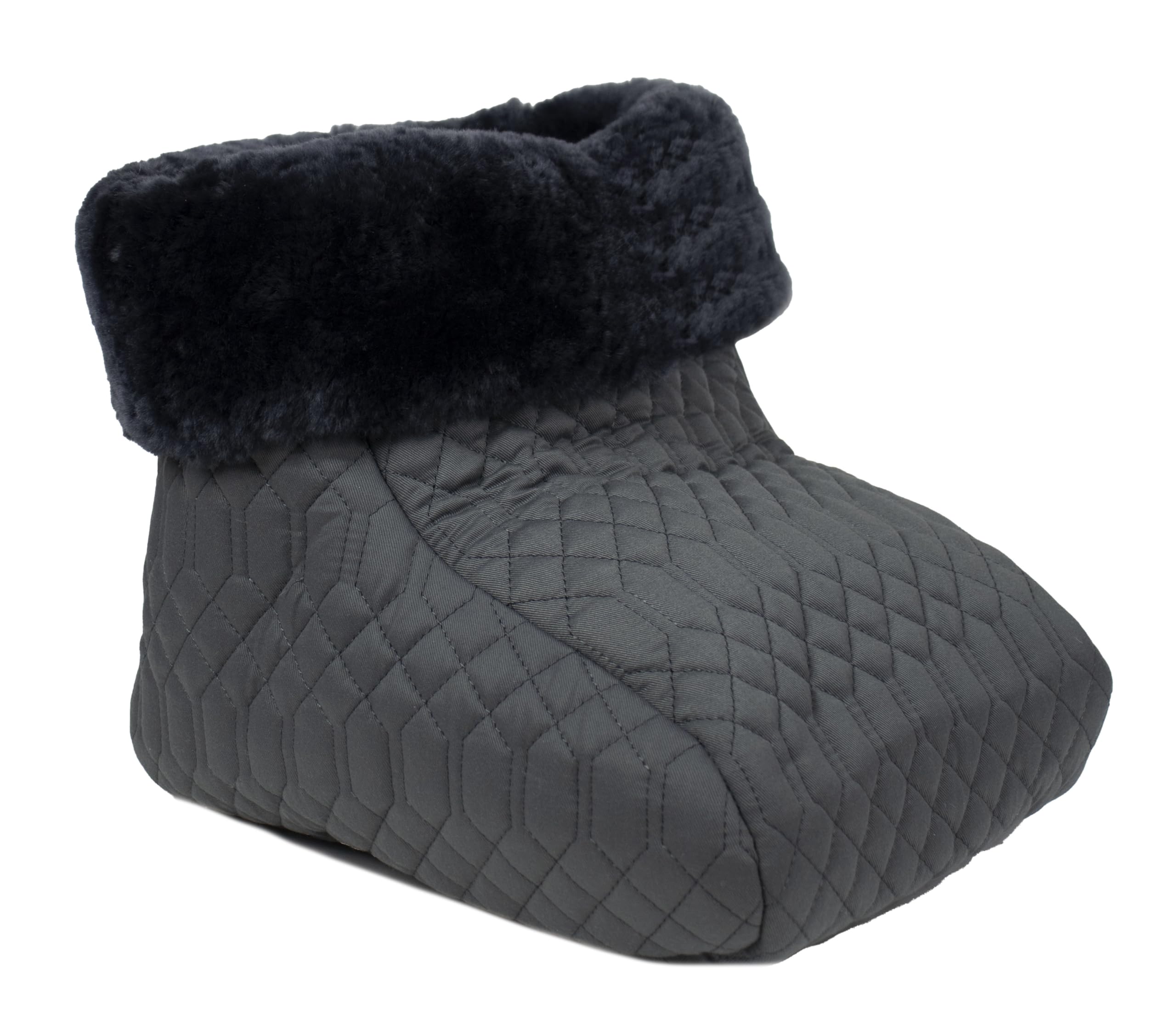 Fußsack Fußwärmer FUSA-NW-GRA-ANT Steppstoff mit echtem Merino Lammfell gefüttert 25mm silber-anthrazit
