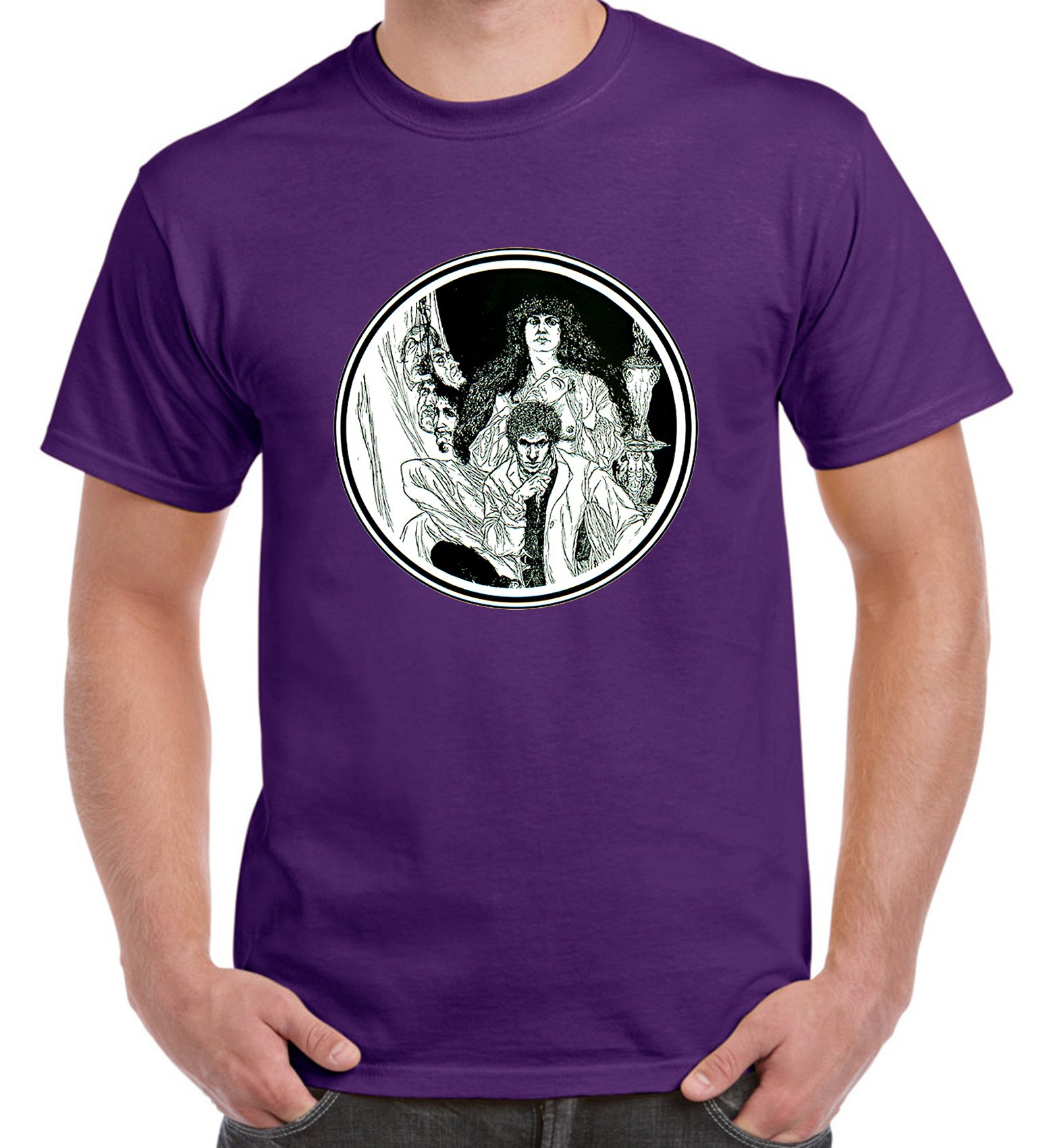 Tribal T-Shirts Austin Osman Spare General Allegory T-Shirt (XXL, Purple)