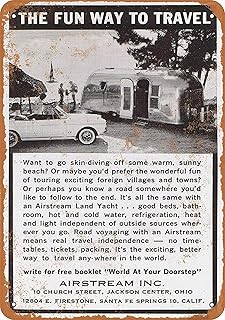 8 x 12 Metal Sign Airstream Trailers Vintage Wall Decor Art Vintage Metal Tin Signs