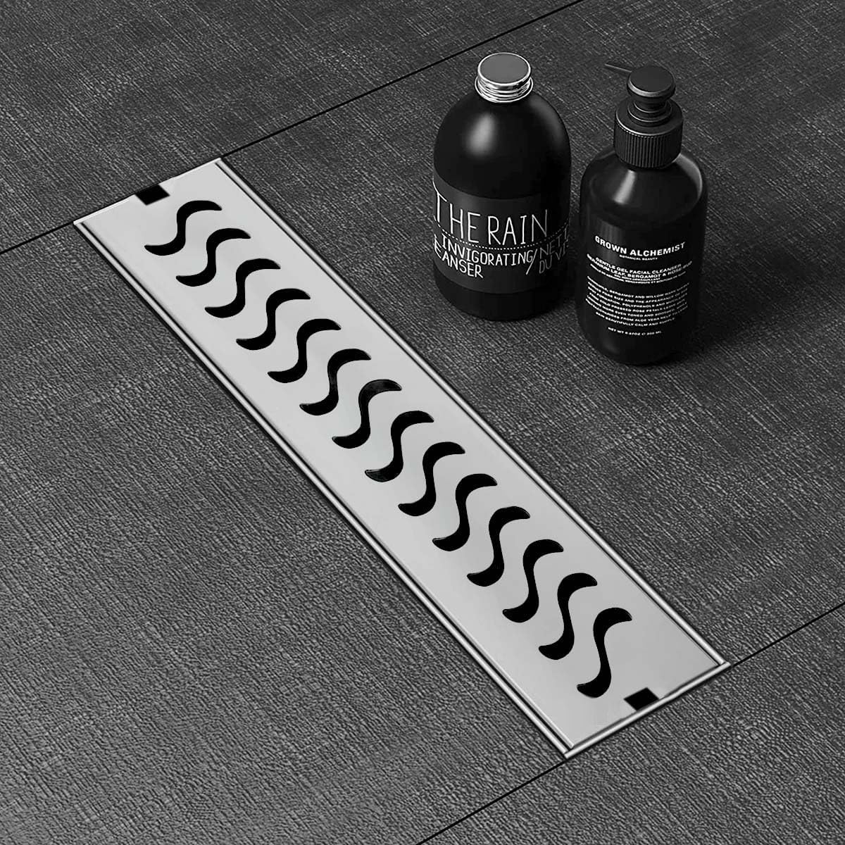 KC Stainless Steel Drain Strainer for Bathroom and Kitchen |24x4 Inches Wave Shower Drain Channel | 304 Stainless Steel Shower Water Drain Channel (Drainer-S) (B0D4MHHS4T) Amazon Price History, Amazon Price Tracker
