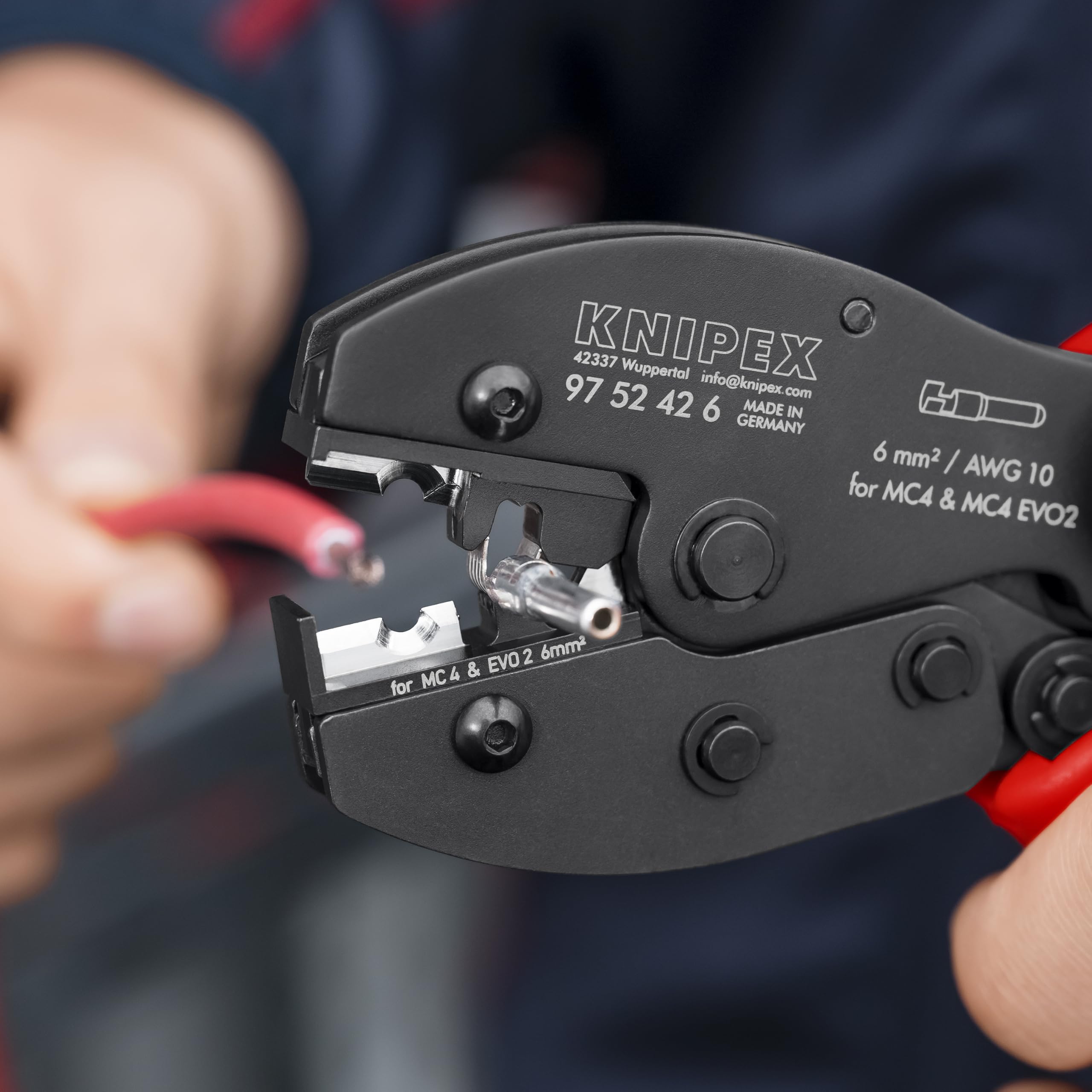 KNIPEX PreciForce Crimpzange für MC4-/MC4 Evo 2-Steckverbinder, 97 52 42 6