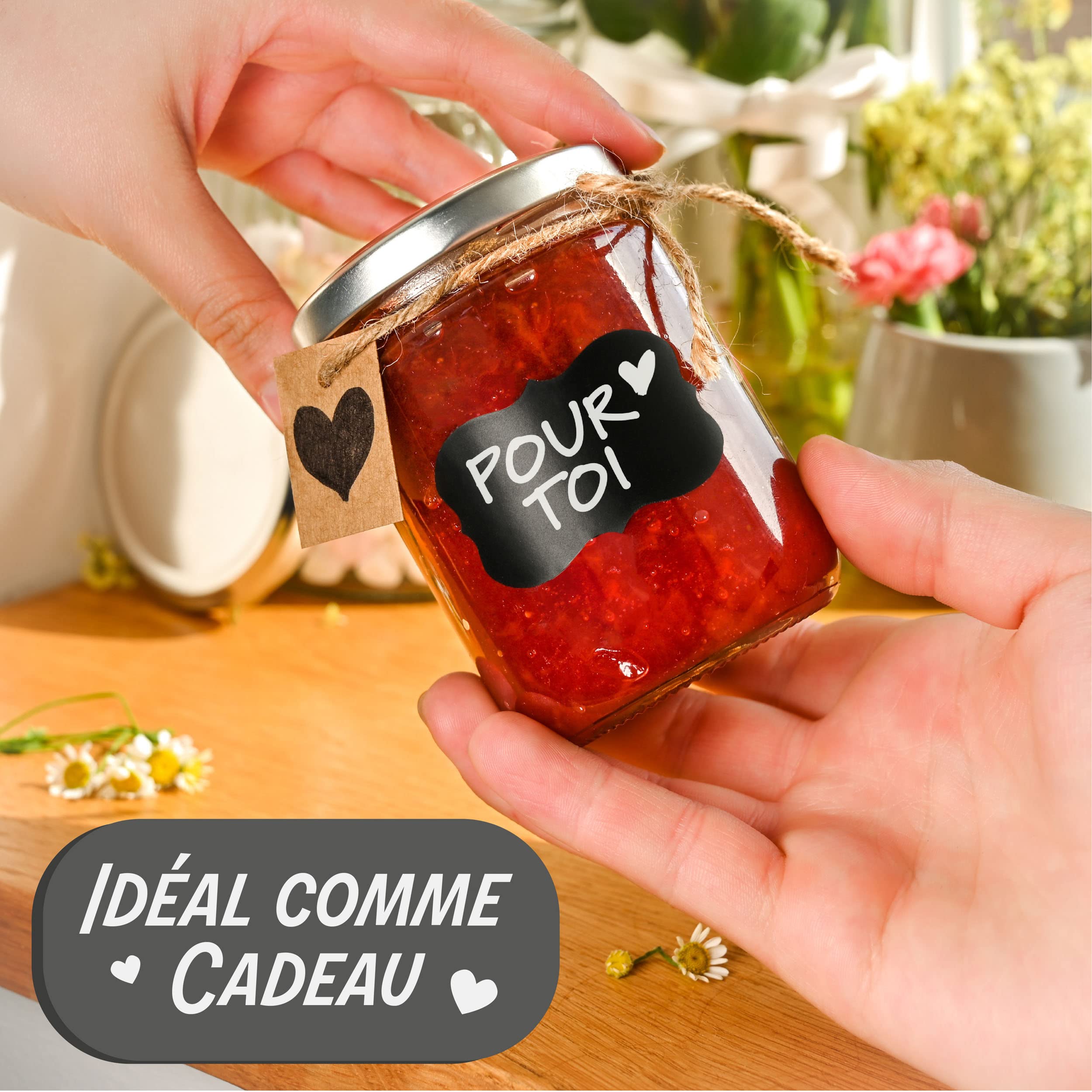 Praknu 25 Pots à Confiture avec Couvercle 230ml – Bocaux Confiture en Verre Hermétiques – Pot de Confiture Vide avec Étiquettes et Marqueur – Lavable au Lave Vaisselle – Bocaux en Verre pour Conserves