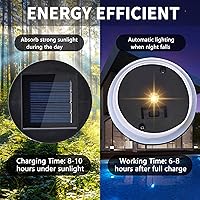 Vista 2 de Paquete de 3 luces solares para tarros de masón, 3.15 pulgadas de silicona con borde impermeable, piezas de luz solar de repuesto de color blanco