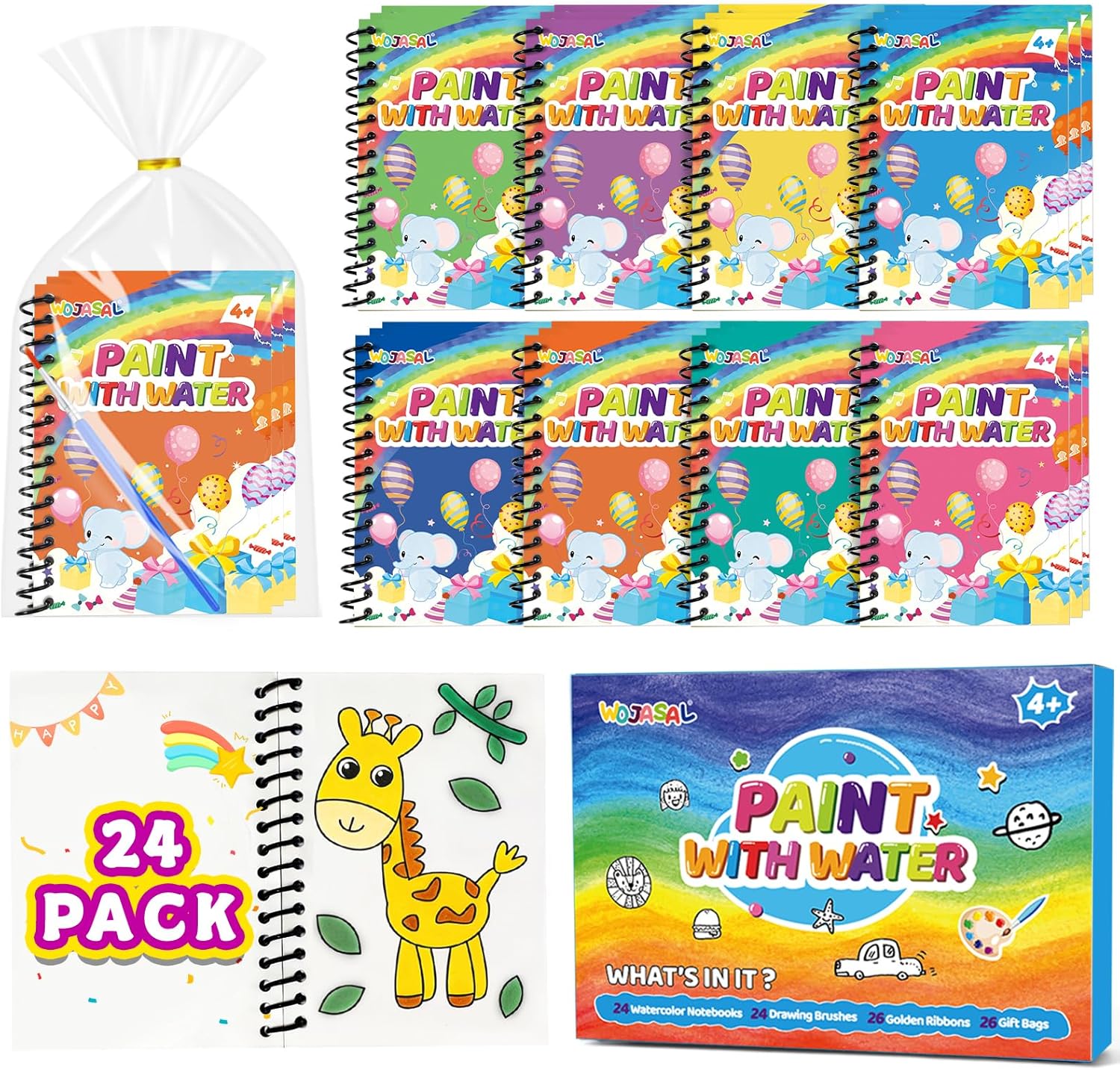 24 Pack Coloring Books Party Favors for Kids Ages 4-8 Brithday Party Favor Goodie Bags Stuffers for Kids Students Birthday Return Gifts Classroom Prizes Art Crafts