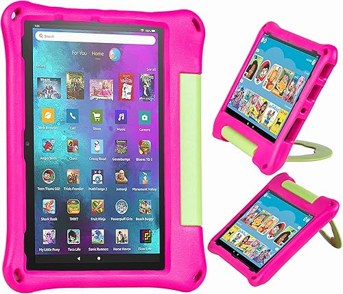 Miniatura 9 de Funda para tablet Fire HD 10 para niños (versión 20212023, 1113 generación), funda Oqddqo Tienda Kindle 10 Plus, especialmente reforzada con cuatro