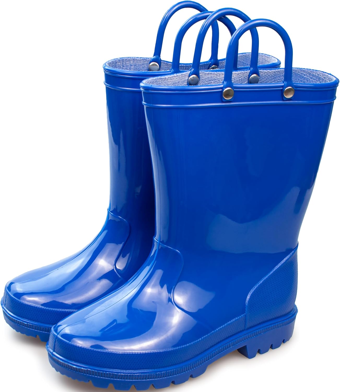 Hbxooxts Children's Rain Boots with Easy-On Handles, Waterproof Outdoor Boots for Girls and Boys, Perfect for School and Play
