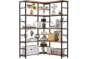 IRONCK Industrial Corner Bookcase: Open Storage Solution