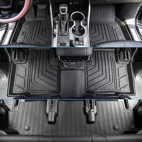 Vista 29 de Bomely Alfombrillas compatibles con Toyota Highlander 2020-2025, cubierta de asiento trasero, Hybrid Fuel 2024, accesorios Highlander de 7 asientos