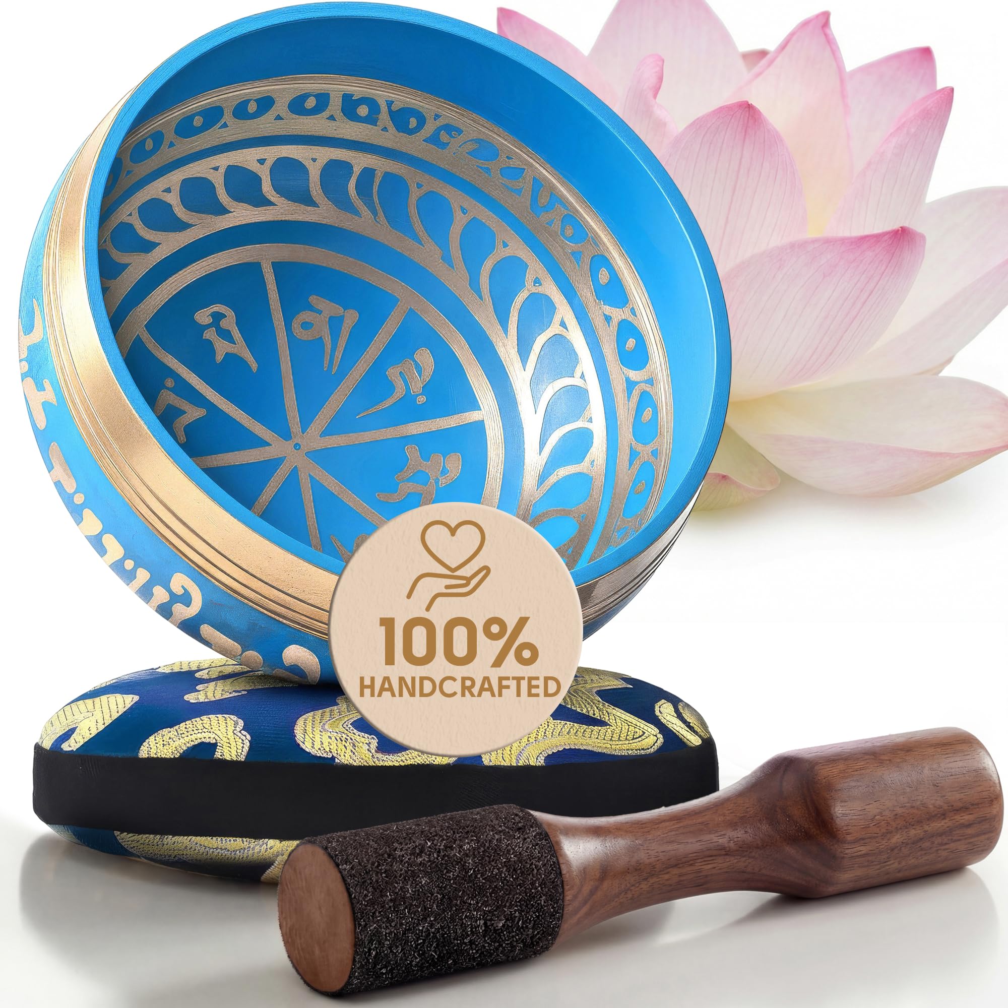 Silent Mind Tibetan Singing Bowl Set – Easy to Play &amp; Beginner Friendly Meditation Bowl with Cushion &amp; Mallet | Stress Relief &amp; Mindfulness | Gift-Ready