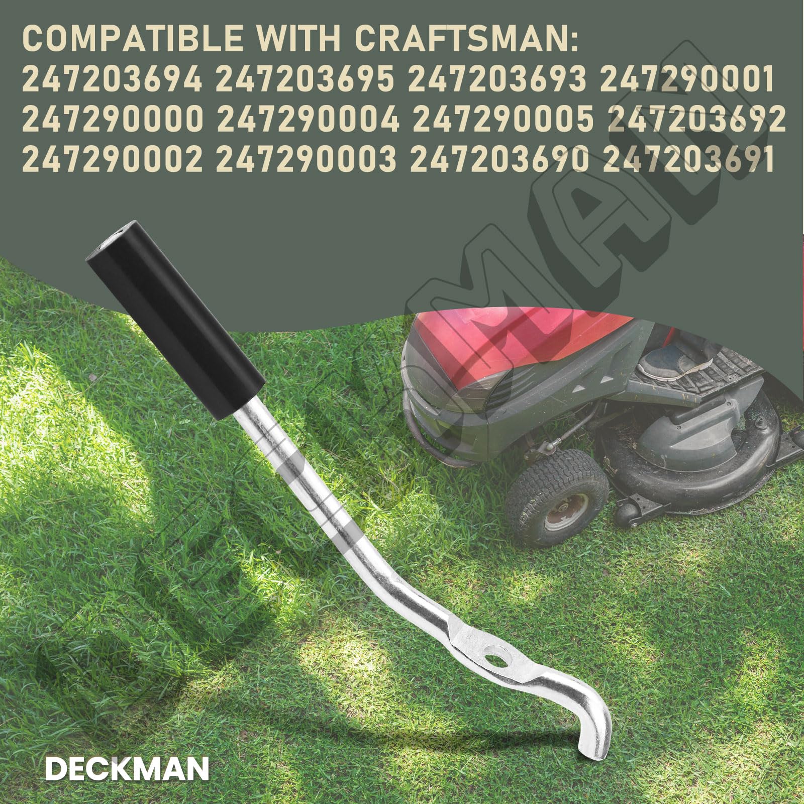 647-05028 Tige de guidage de renvoi compatible avec CU B Cadet Se ars Troy-Bilt CRA fstman Mi ni Hy DRO Rider CC30 CC30H