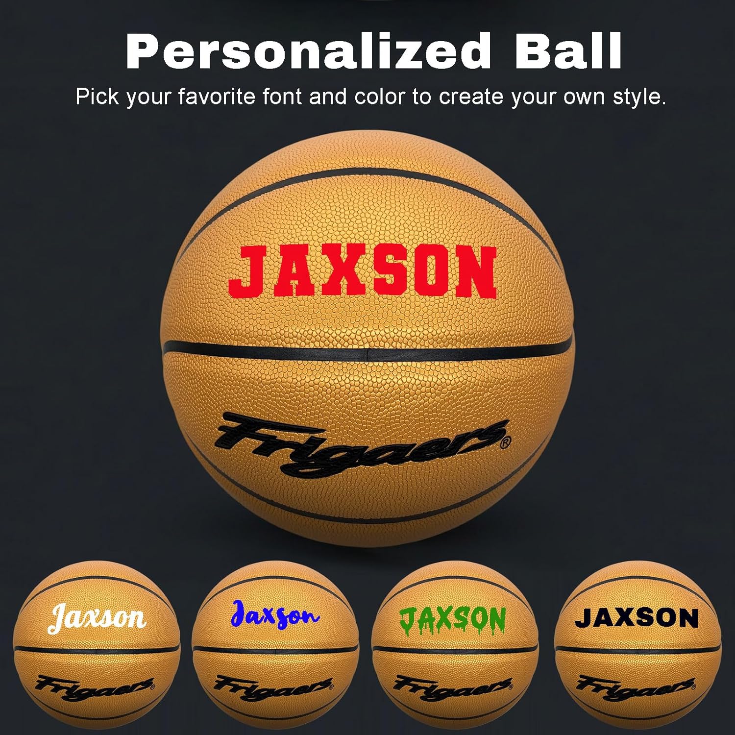 Personalized Basketball – Custom Name, Number, Text or Photo, Durable Indoor & Outdoor Basketball, Unique Gift for Senior Night, Coach, Birthdays, and Team Memorabilia, Practice and Game