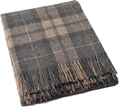 Miniatura 24 de Superfine - Manta de lana de alpaca – Manta ligera de lana merino de alpaca para uso en interiores o exteriores Manta de lana de alpaca peruana