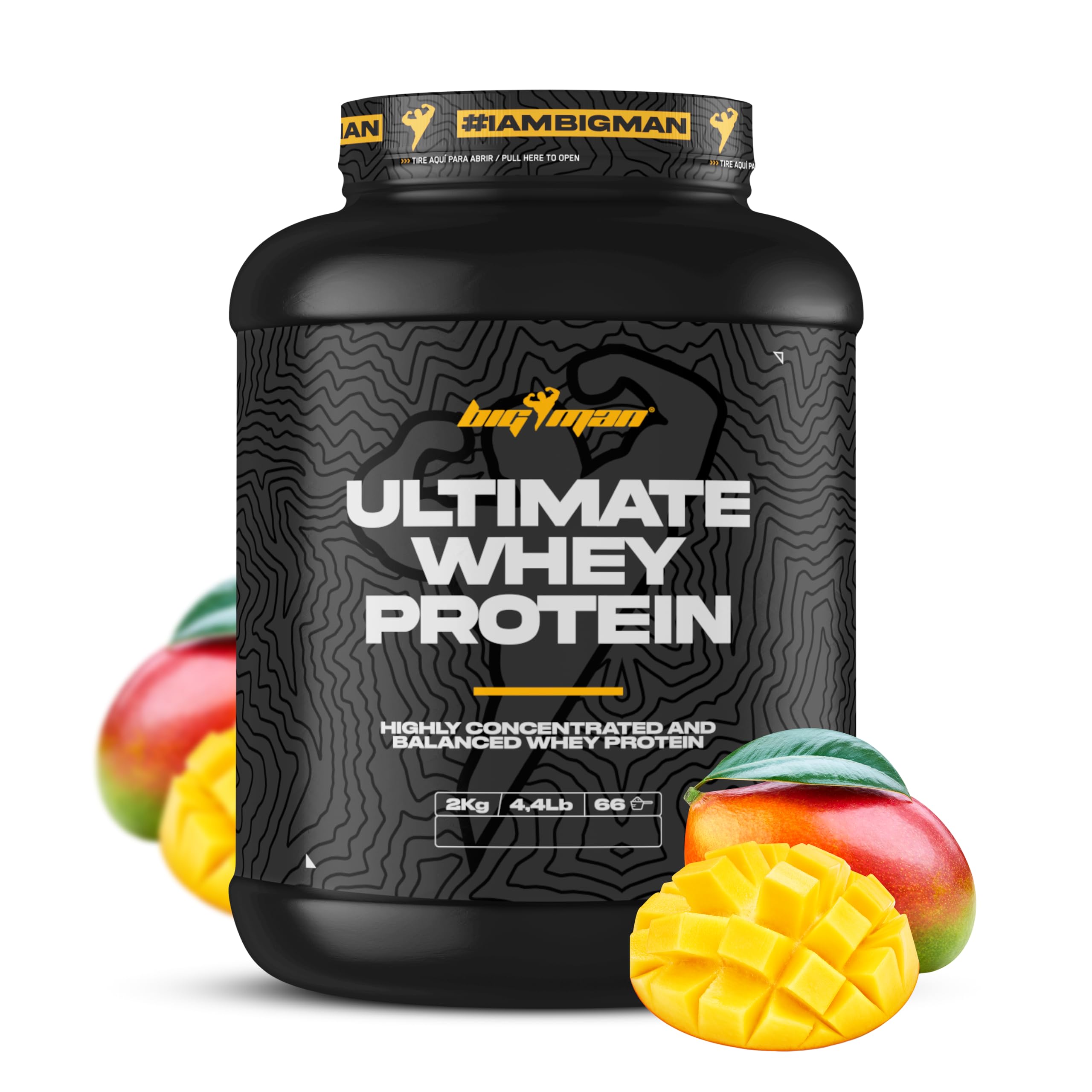 Pack BigMan Ultimate Whey Proteína 2kg (Mango) + Creatina 300Gr + Shaker PRO "REGALO" | Fuerza, Resistencia | Masa Muscular | Tonificación Muscular | Recuperación Deportiva