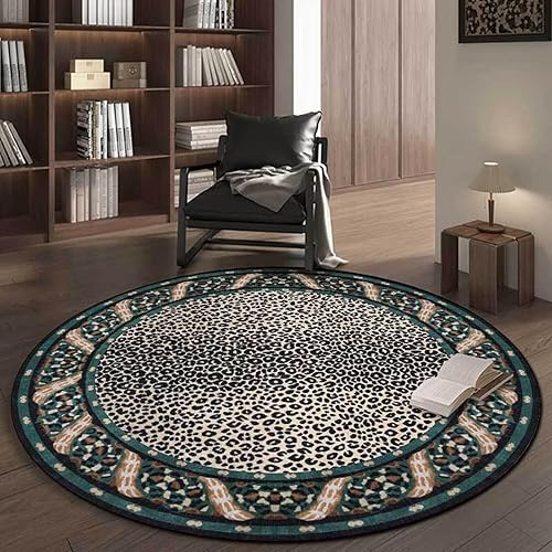 Miniatura 11 de Alfombras Grandes de Área con Estampado de Leopardo Marrón para Sala de Estar y Comedor, Alfombra de Piso Moderna Abstracta Lavable de 5'x8',