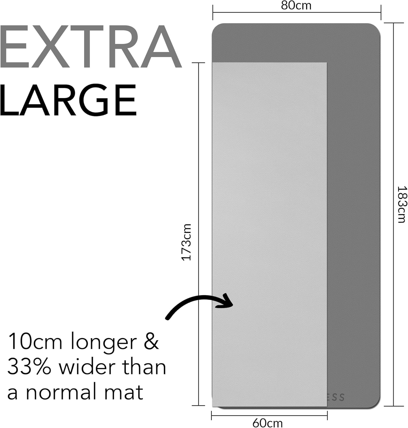 Large Exercise Mat – Extra Thick 10mm Workout Mat (72"x32") – Non-Slip TPE Yoga Mat for Women & Men – Pilates, HIIT, Fitness & Home Gym Mat – Includes Free Carry Bag