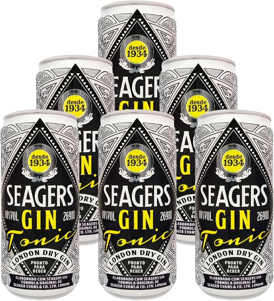 Genérico, Gin Tônica Seagers London Dry Lata 269ml 6 Unidades