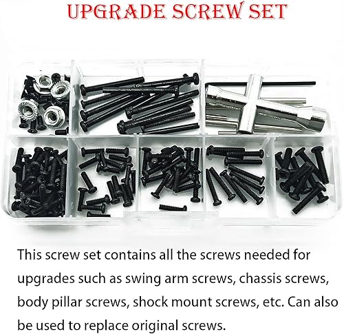 Miniatura 6 de RWLZLB Juego de 14 piezas de copas de dirección delantera con brazo oscilante y buje trasero, torres de choque para automóvil Hyper GO RC,