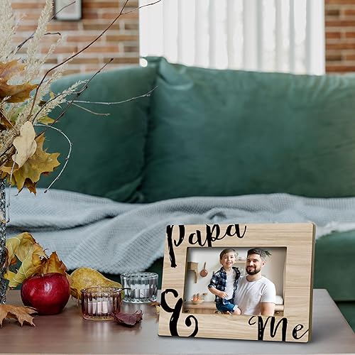 Miniatura 4 de FONDCANYON Marco de fotos para papá y yo, marco de fotos para el padre, marco de fotos para abuelo, marco de papá, el mejor regalo para padre