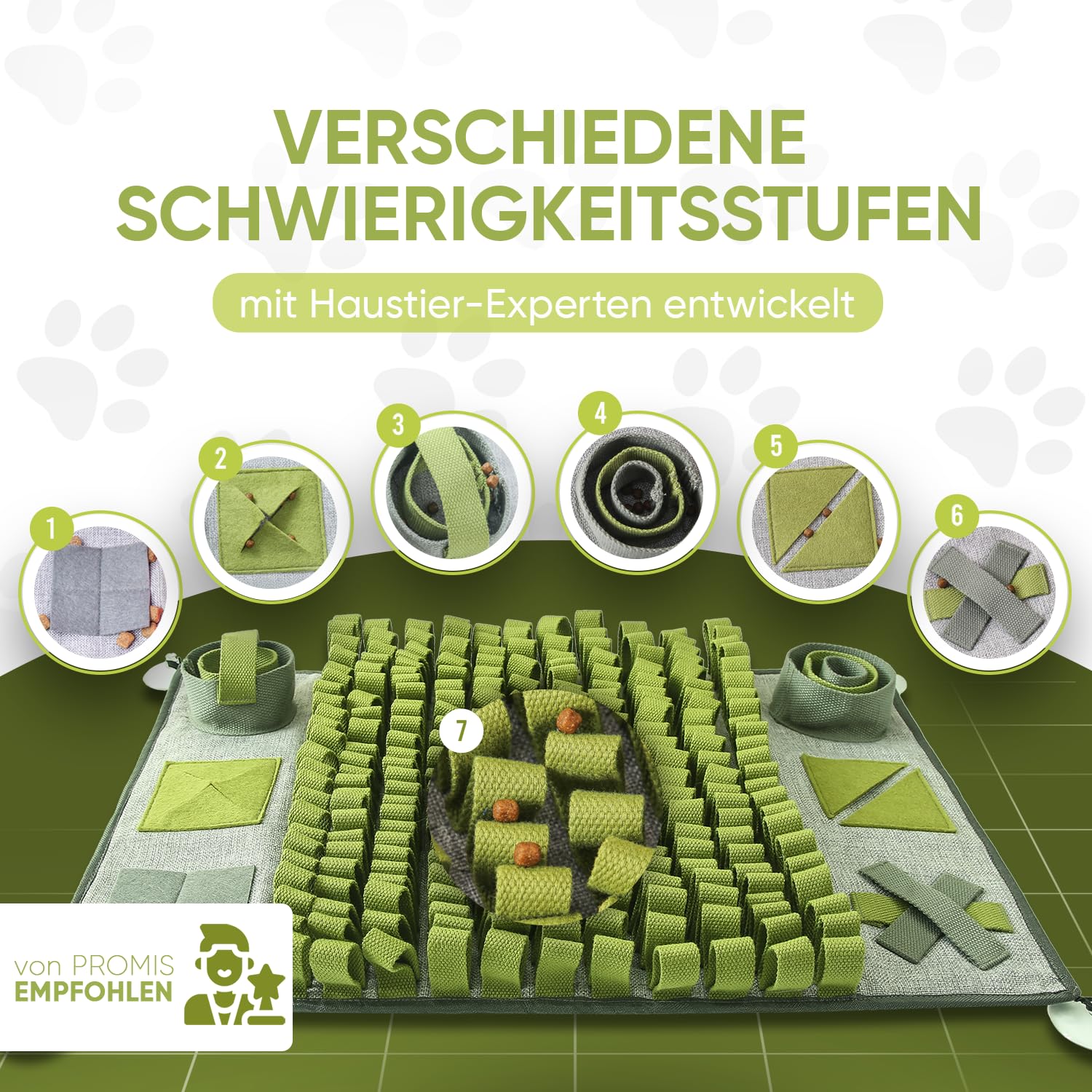 Tapis à renifler pour chiens et chats + E-book gratuit – Jouet interactif pour chien résistant aux morsures – Jouet intelligent pour la promotion et l'utilisation – Jouet de réflexion |