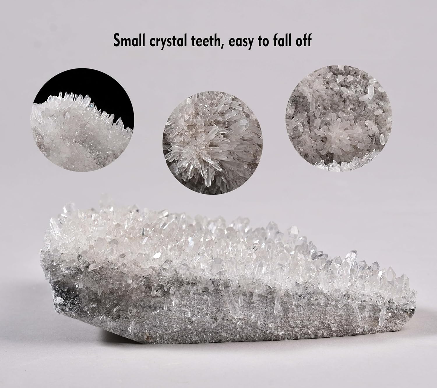 AMOYSTONE Decorative Stones Clear Quartz Cluster Mineral Specimen Healing Crystal Reiki Stone Metaphysical Free Formed Chakra 1-1.3 Lbs Witchcraft, Home Decor