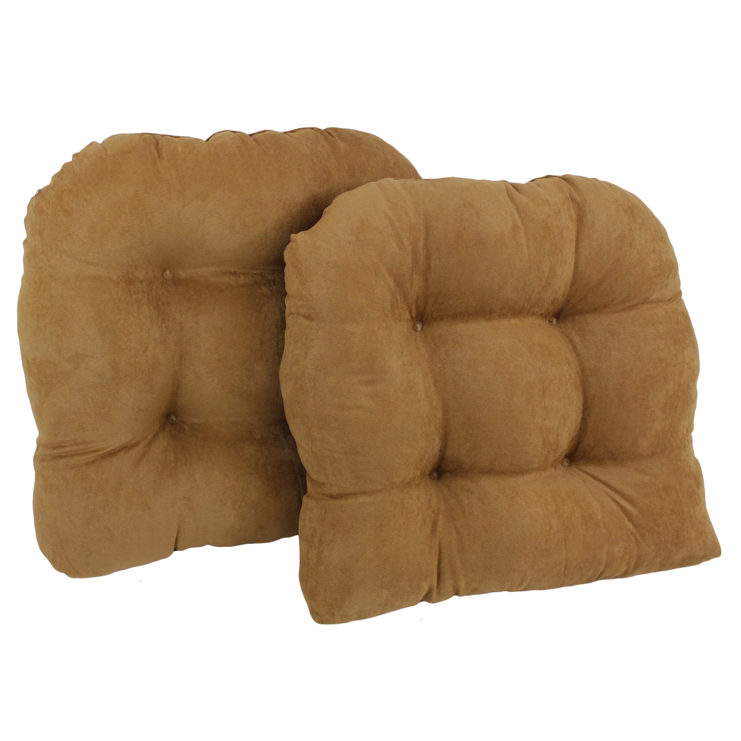 Blazing Needles, L.P. Microsuede Rounded Back Chair Cushion, 19