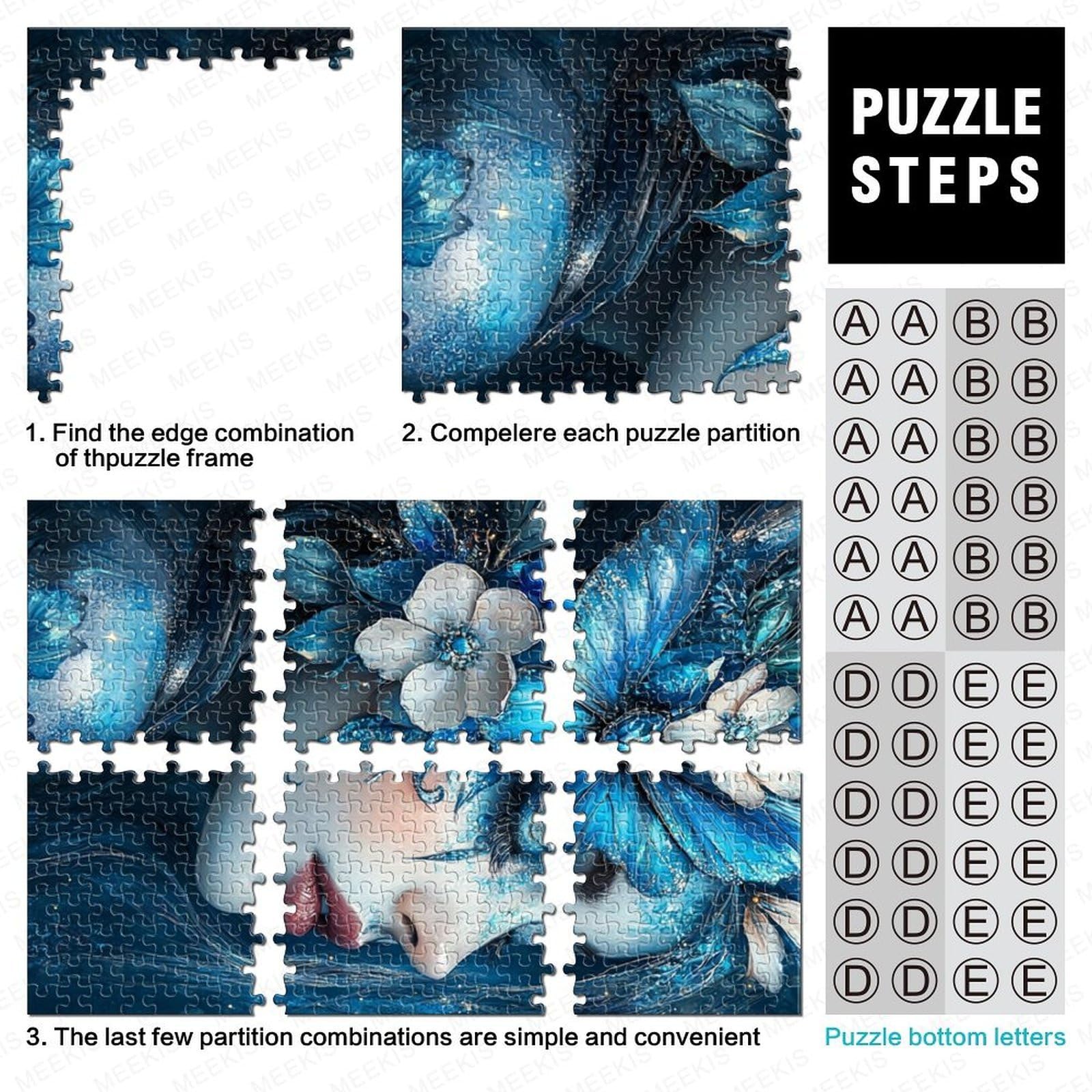 Puzzle De 1000 Piezas De Mariposa Azul Sobre Libros, Impreso En Papel Reciclado De Alta Calidad, Medidas 70x50 Cm, Ideal Para Aliviar El Estrés Y Regalar