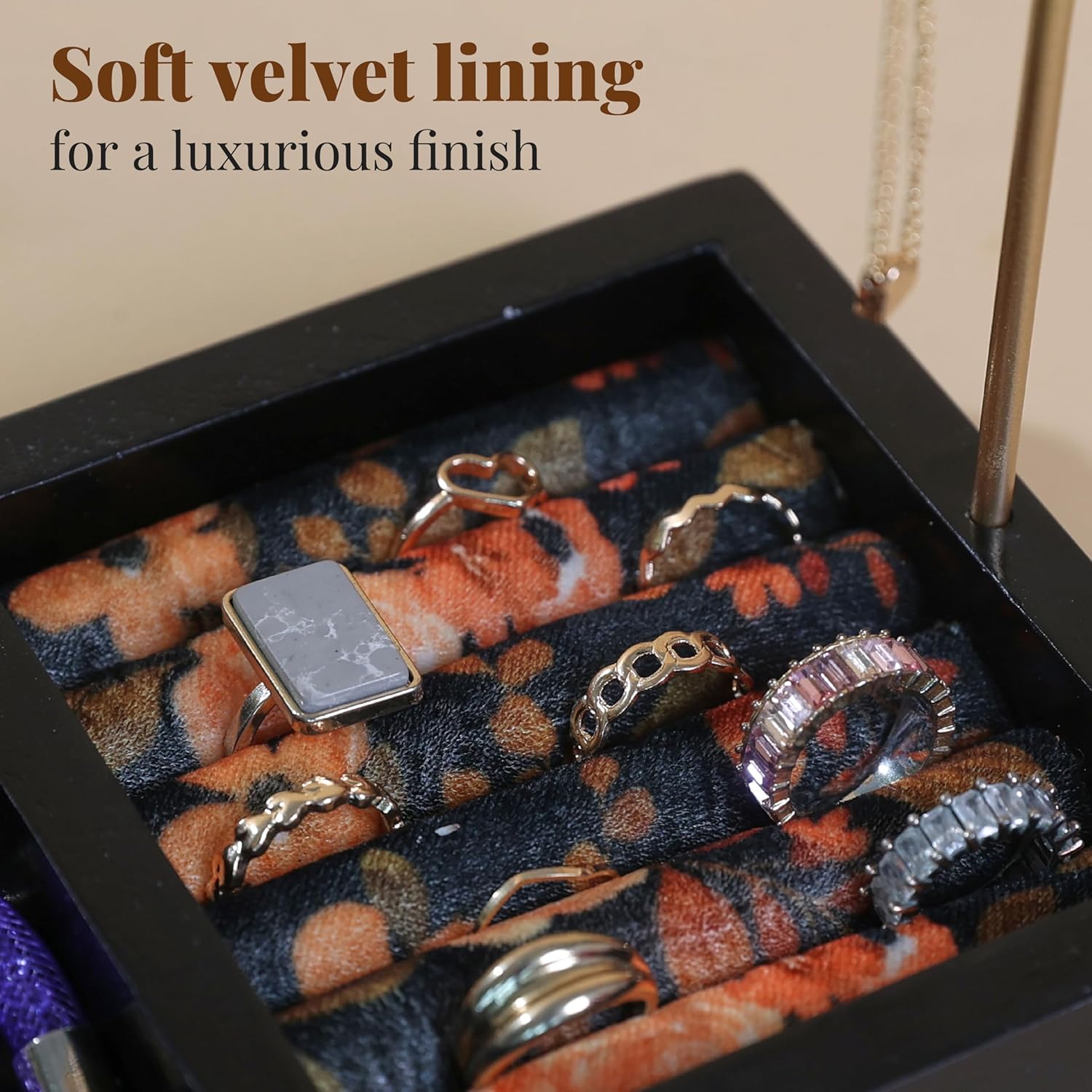 Folkulture Essential Oil Set for Diffuser, Set of 6 & Jewelry Organizer, Jewelry Stand or Jewelry Holder Organizer