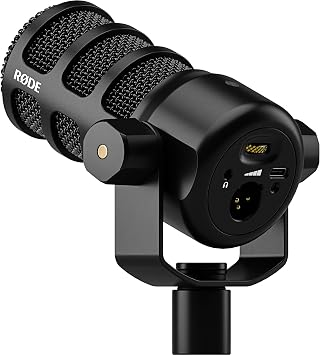 Rode PodMic USB Dynamic Broadcast Microphone Bundle with WS14 Black External Pop Filter XLR and USB-C, 24-Bit, Aphex DSP, Cardioid Studio Mic for Podcasting, Streaming, Voice Over, Broadcasting