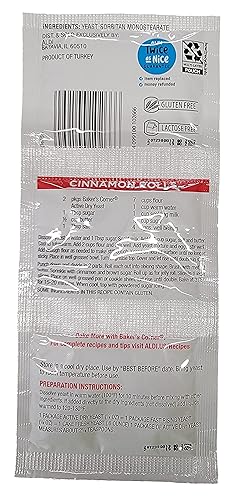 Miniatura 2 de 01 Tira de 3 Baker's Corner Active Dry Levadura Pan Hornear Sin Gluten NUEVO