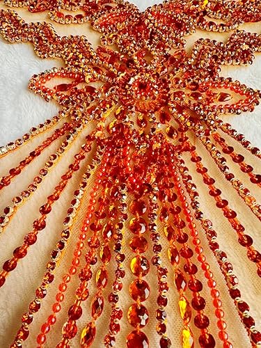 Miniatura 10 de Diamantes de imitación de encaje hechos a mano, apliques de piedras de coser, cuentas de cristal, accesorios para decoración de vestidos de boda, 16