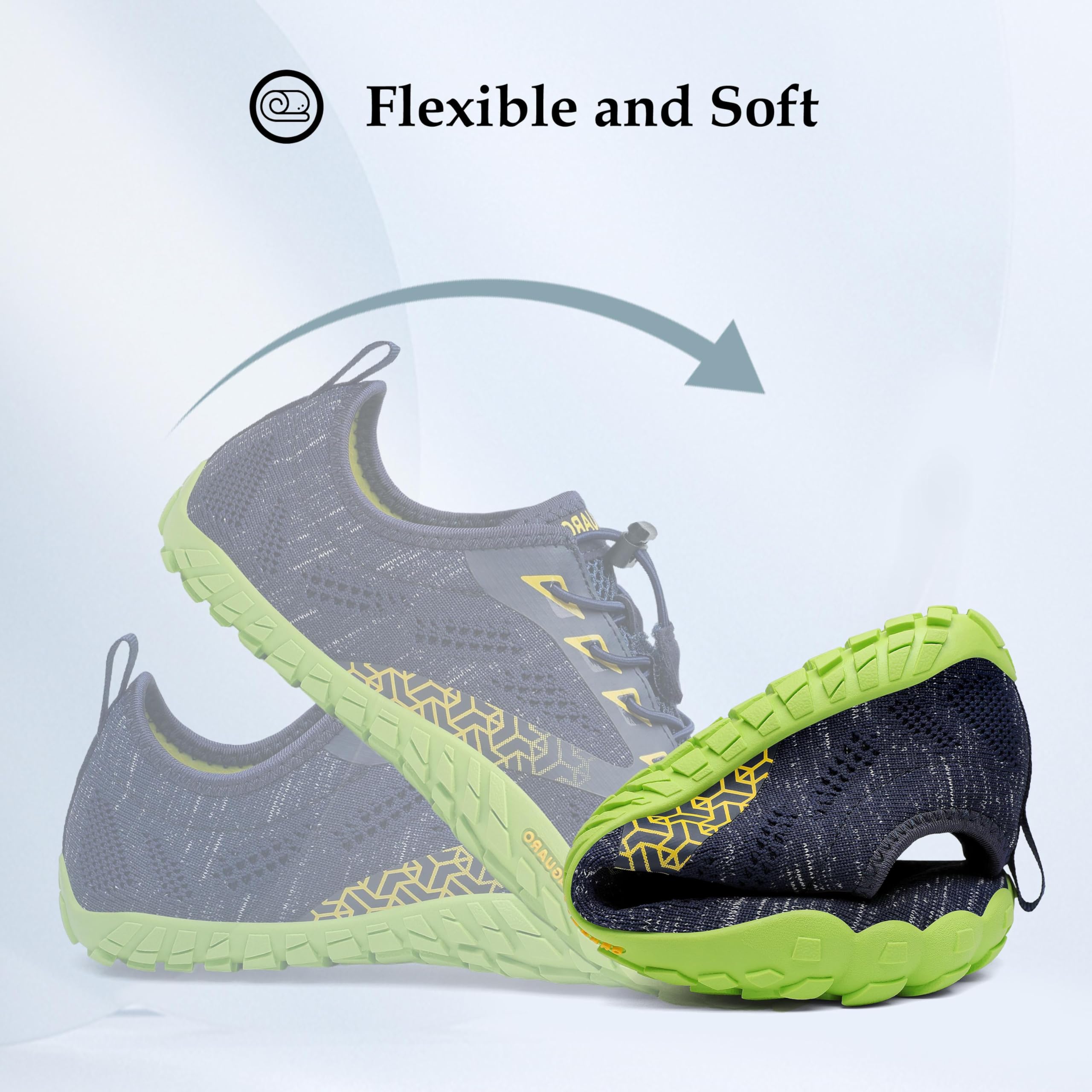 SAGUARO Scarpe Barefoot Minimaliste Uomo Scarpe da Trail Trekking Scarpette da Scoglio