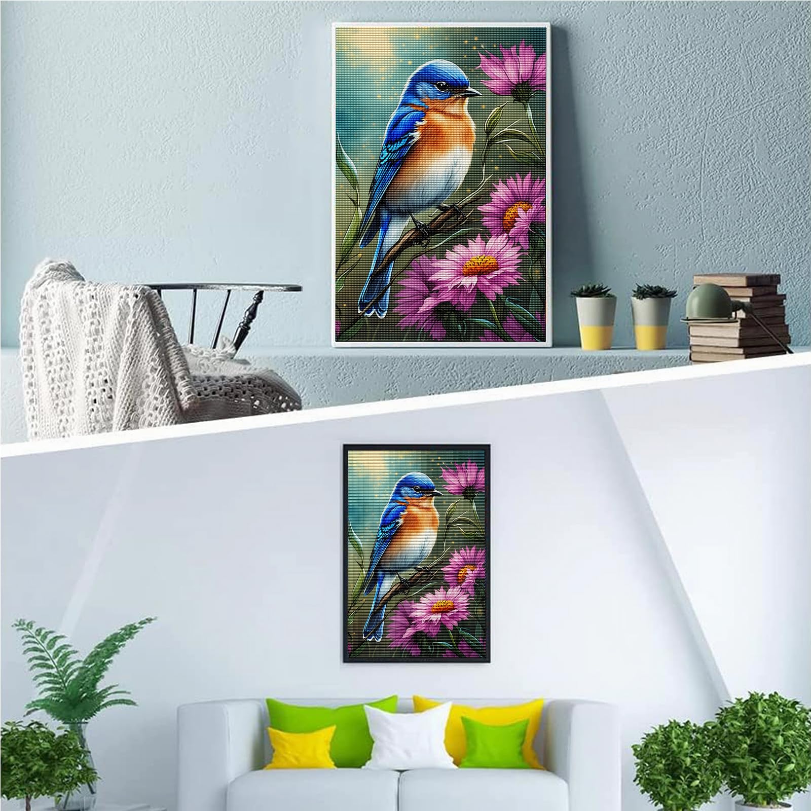 Amazon.com: Directo Eastern Bluebird Diamond Painting,5D Full