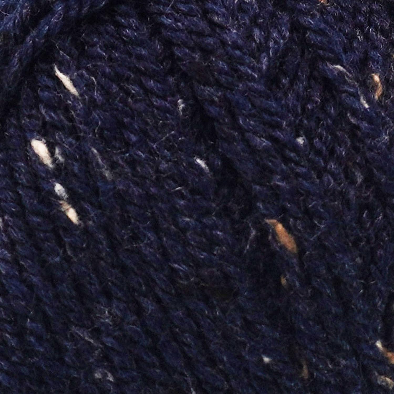 Plymouth Yarn for Knitting Encore Worsted Tweed Navy 5854, 5-Skeins (Same Dyelot, Total: 500 gr, 1000 yds), Medium Weight #4, 75% Acrylic/25% Wool Blend, with Project Bag