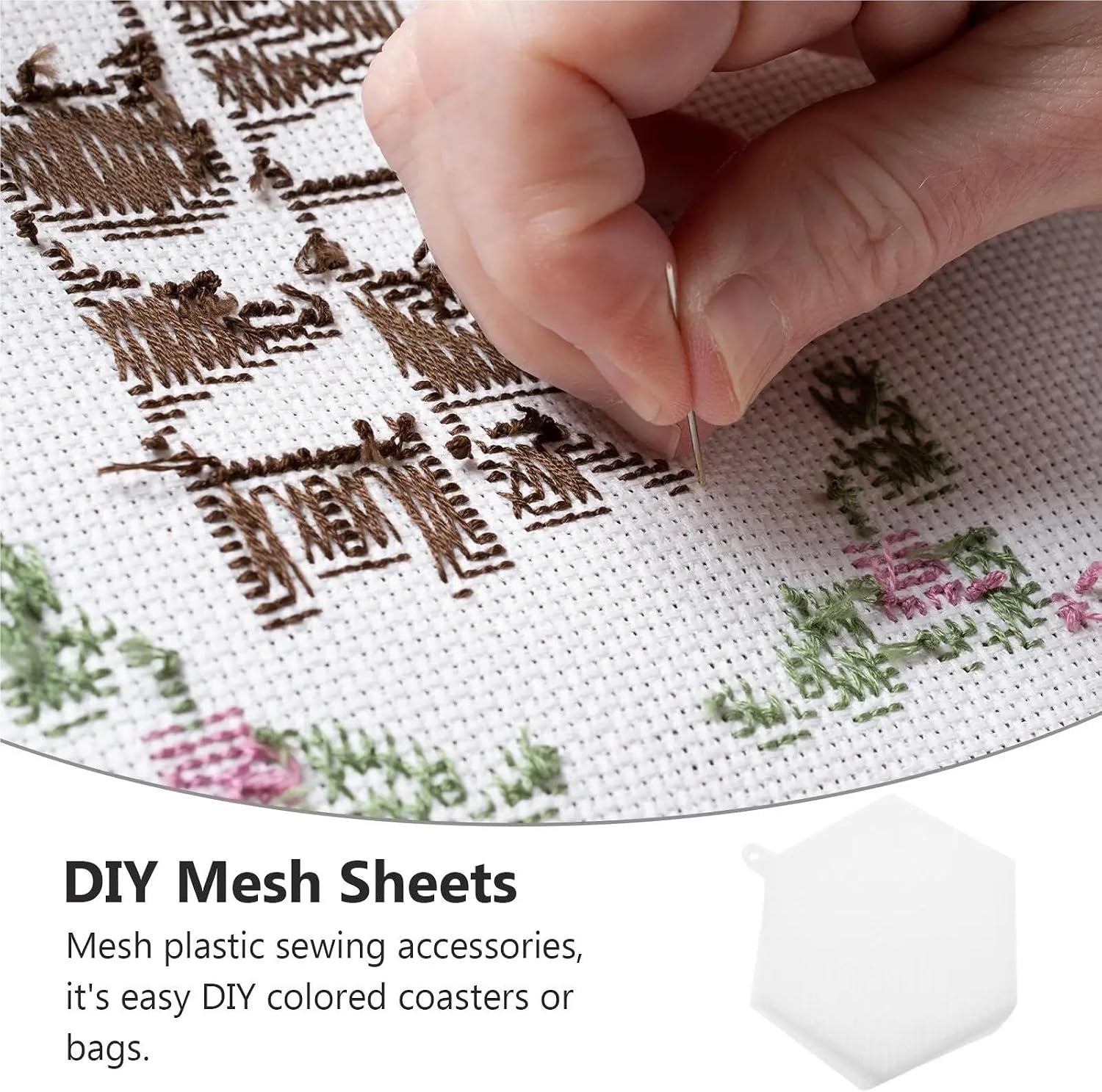 Plastic Canvas Sheets 20 Pcs Embroidery Mesh Sheets Net for Crochet Canvas Cross Stitch Supplies Plastic Craft Netting
