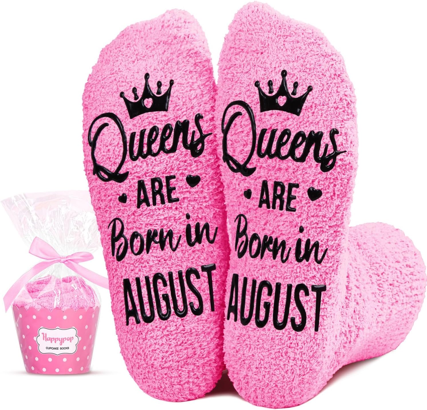 HAPPYPOP Birthday Gifts Ideas for Mom - Pink Month Birthday Socks for Women