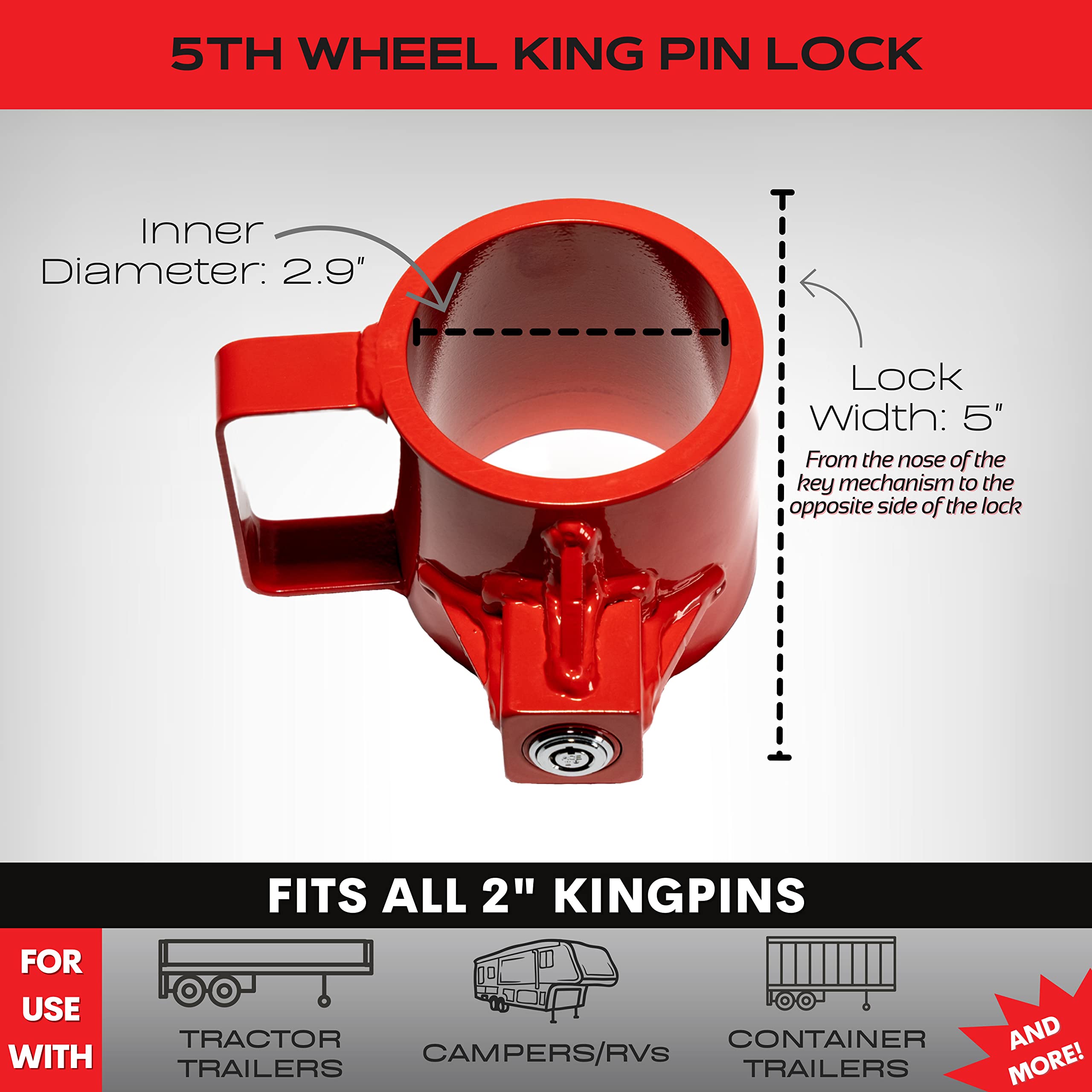 Semi Trailer Hitch Lock BISupply Semi Trailer King Pin Lock - Heavy ...