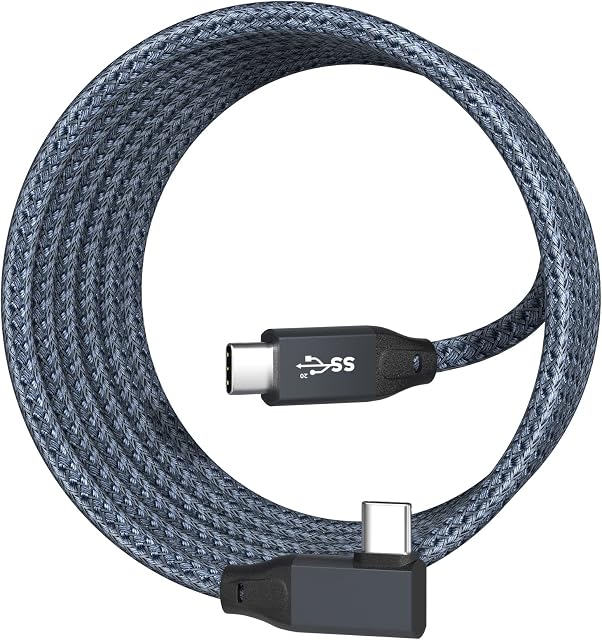 UseBean USB C to USB C Cable Right Angle 100W 2M, USB 3.2 Gen2x2 20Gbps Data Transfer & PD Fast Charging, 4K60Hz Video Monitor Type-C Cord,for MacBook Pro 2020, iPad Pro 2020,Galaxy S20/S21