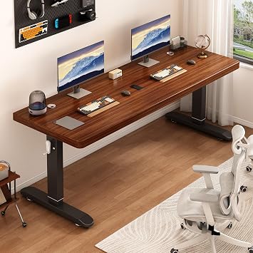 Elevating Desk, Computer Desk, Wooden PC Desk, Gaming Desk, Height Adjustable, Standing Desk, Compact, Space Saving, Work Desk, Width 39.4 inches 100/120/140/160/180/200 cm, For Home Commute