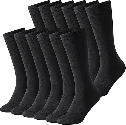 BONANGEL Thin Merino Wool Socks for Men, Mens Black Winter Thermal Wool Dress Crew Hiking Socks BONANGEL Thin Merino Wool Socks for Men, Mens Black Winter Thermal Wool Dress Crew Hiking Socks
