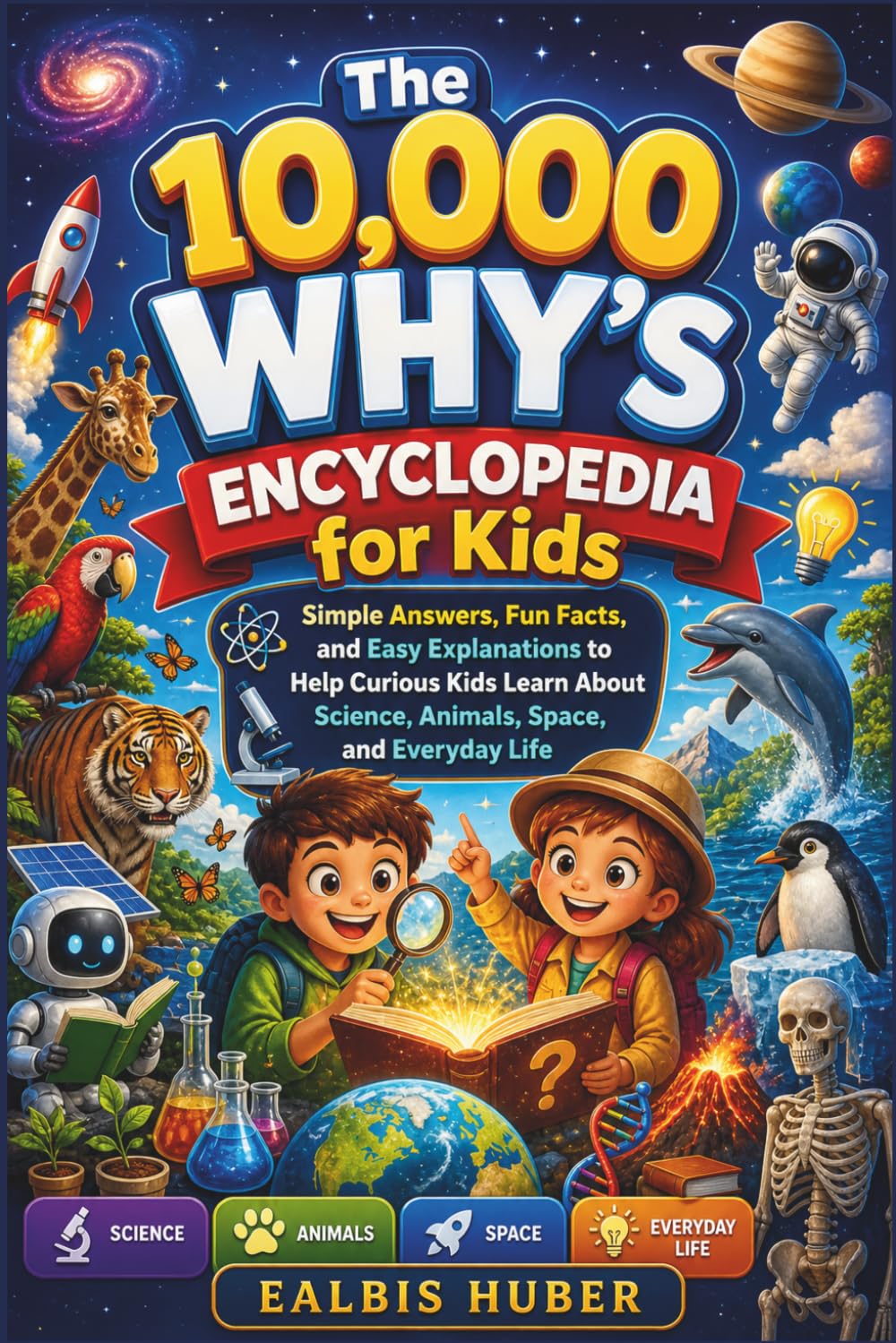The 10,000 Why’s Encyclopedia for Kids: Simple Answers, Fun Facts, and Easy Explanations to Help Curious Kids Learn About Science, Animals, Space, and Everyday Life