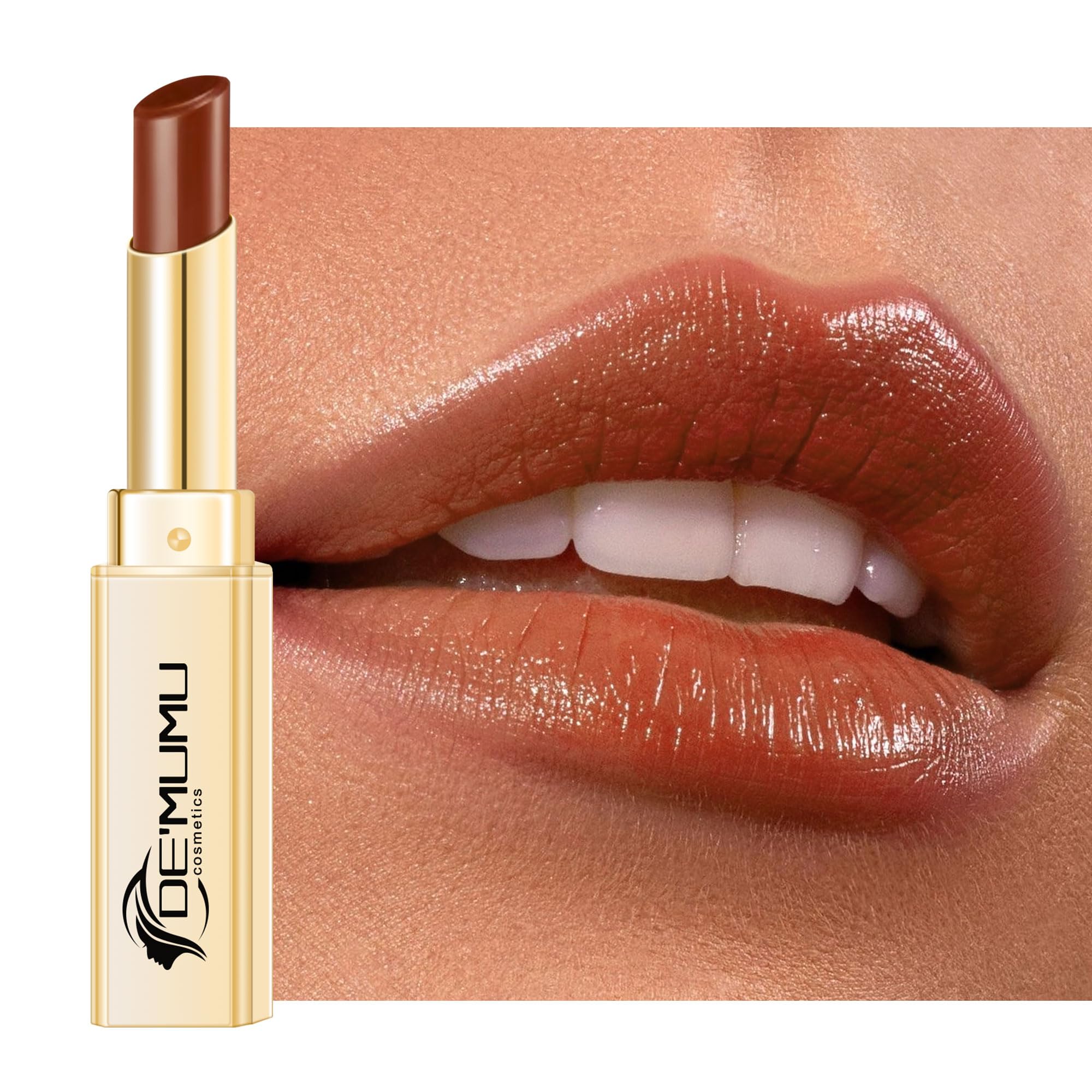 Brown Lipstick for Women Hydrate Cream Lipstick Moisture Lip Gloss Sheer-Medium Coverage Shine Long Lasting Lipsticks for Dry Lips, DM94 Caramel