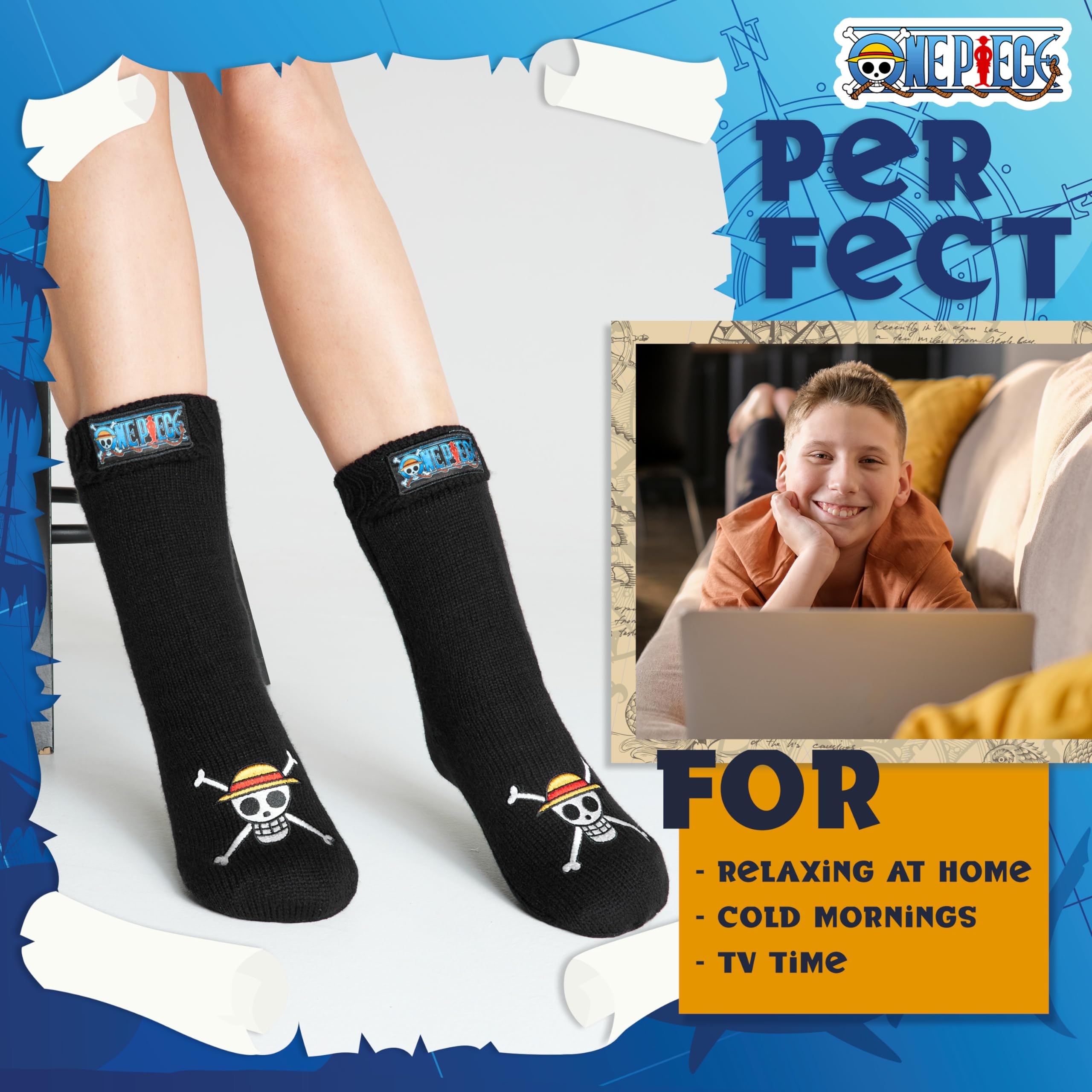 Calcetines Antideslizantes One Piece Térmicos Invierno Talla Única