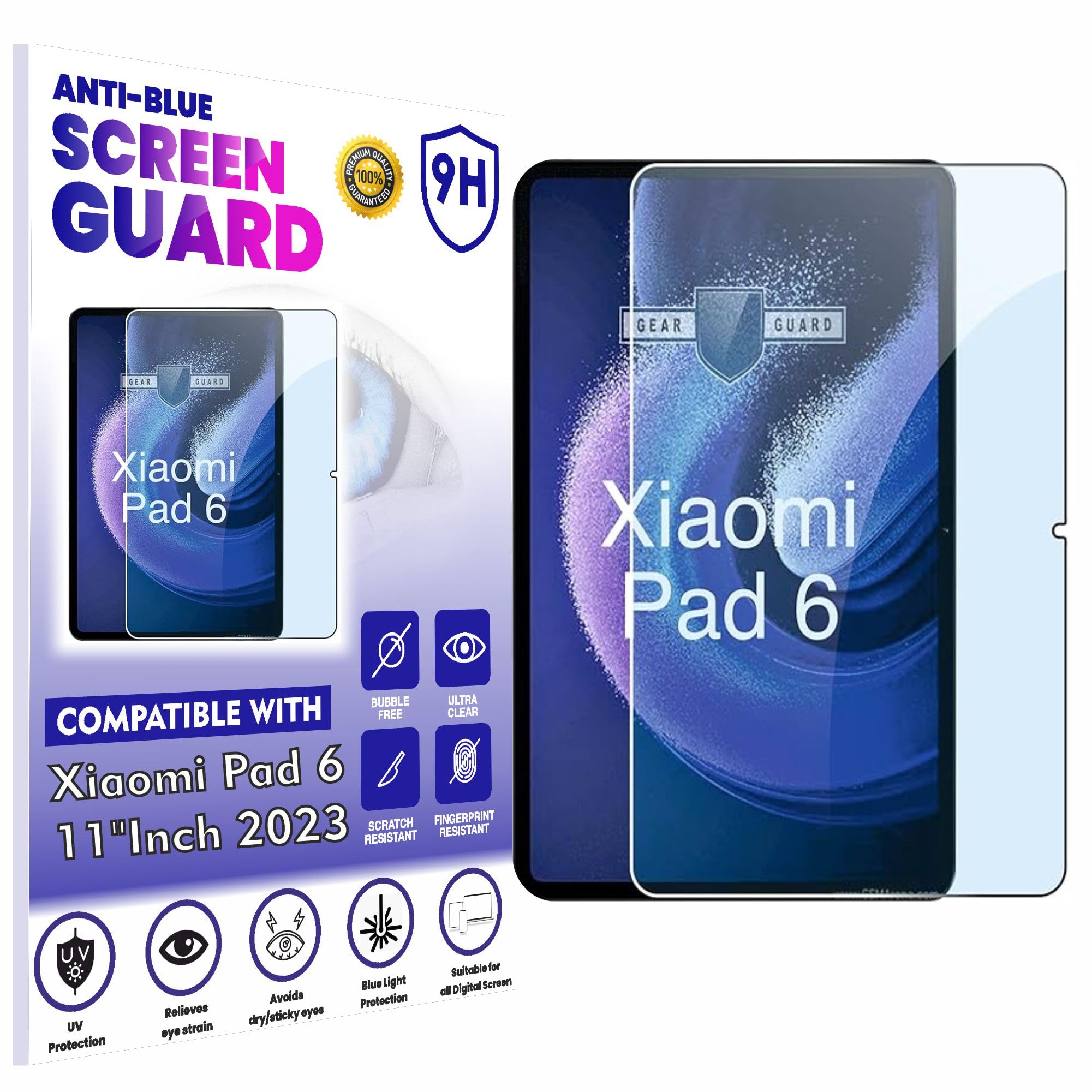 GEAR GUARD - GIVE LIFE TO YOUR DEVICE Gear Guard Screen Protector Compatible With Xiaomi Pad 6 11"Inch 2023 (Unbreakable) (Not A Tempered Glass) [Bubble Free] - Anti Blue (B0C9D8MJBD) Amazon Price History, Amazon Price Tracker