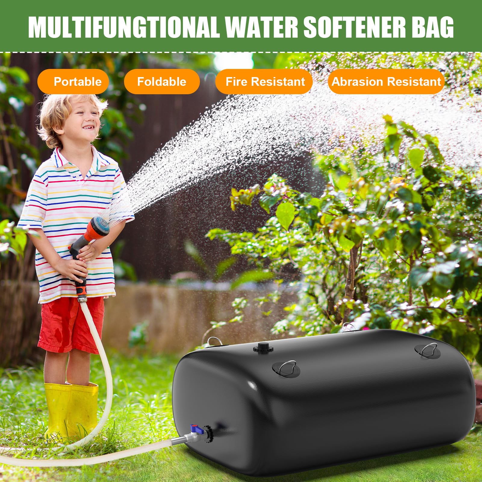 400L Wasserspeicher Blase 3/4 Auslass tragbar faltbar verdickt PVC Weichwassertank für Outdoor