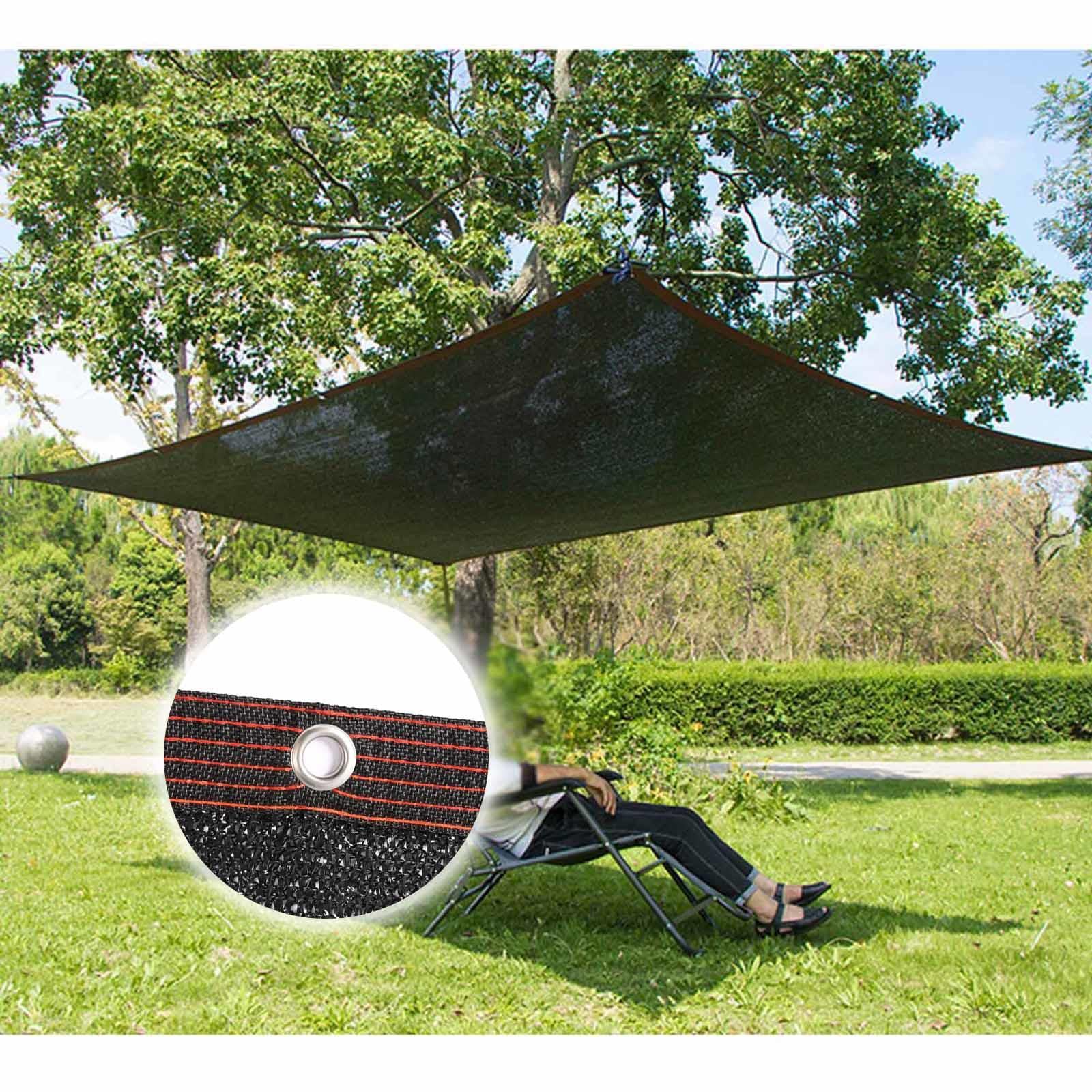 Red de sombra negra 80 % resistente a los rayos UV, 4 x 5 m, malla de protección solar para jardín/invernadero, tela de sombra al aire libre, toldo versátil, toldo resistente