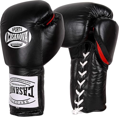 Casanova Boxing Traning LACE-UP - Guantes de boxeo de cuero para hombres y mujeres, MMA, Kick Boxing, Muay Thai, Sparring, entrenamiento de bolsa