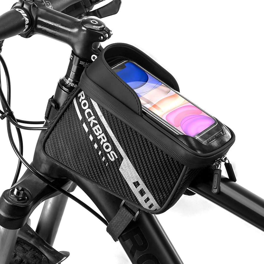 Amazon.com: ROCKBROS Bike Phone Front Frame Bag Top Tube