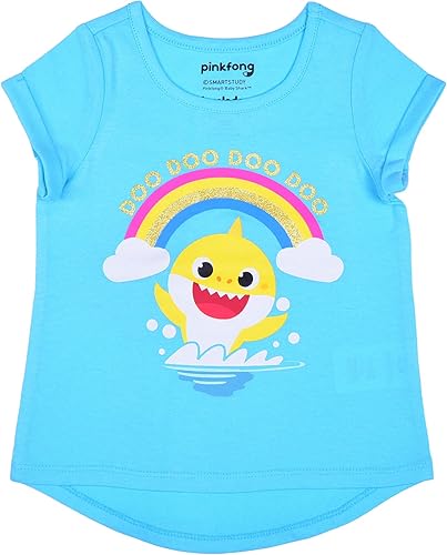 Miniatura 2 de Nickelodeon Camiseta y leggings para niñas de Baby Shark para bebés y niños pequeños, azulblanco