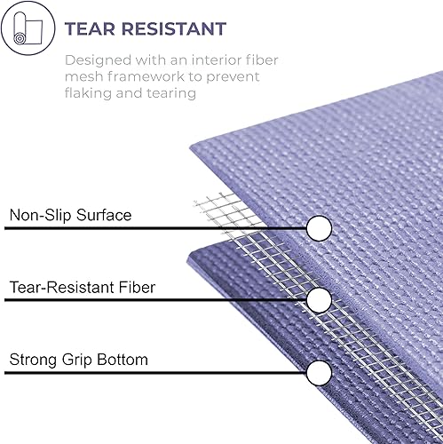 Miniatura 60 de Sunshine Yoga Voyage - Tapete de yoga a granel, paquete de 6, 72 x 24 pulgadas, esterillas de yoga profesionales para estudio y gimnasio, 0.197 in