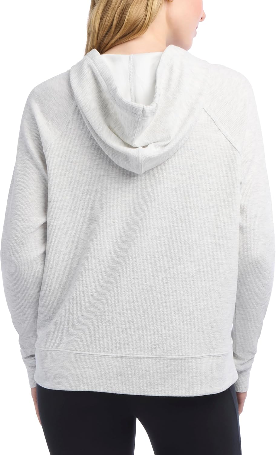 Jockey Women's Wavy Rib Full Zip Athletic Hoodie Sweatshirt